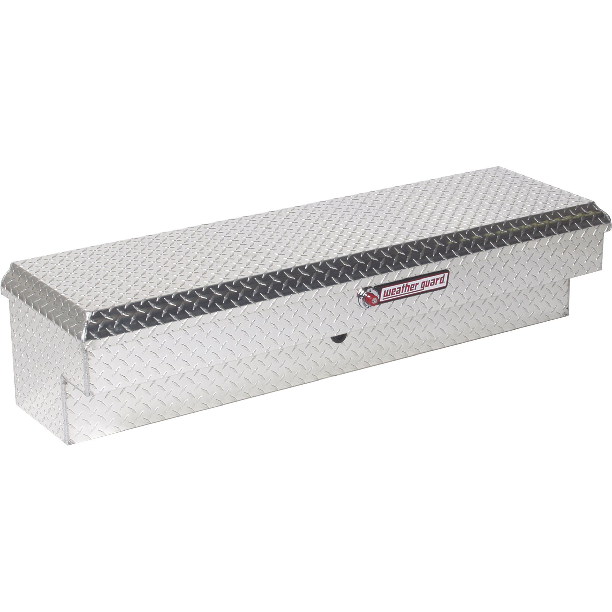 Weather Guard Standard Lo-Side Truck Tool Box — Aluminum, Diamond Plate, Rotary Latches, 56.25in. x 16.25in. x 13.25in., Model# 174-0-01